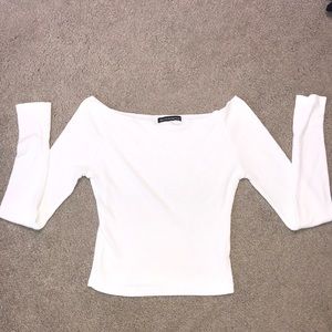 brandy melville off the shoulder long sleeve